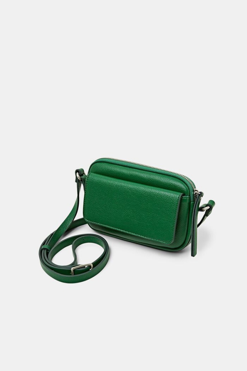 Dámské Crossbody Kabelky Esprit Mini Faux Læder Tmavě Zelene | BCI219507