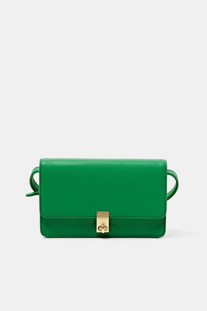 Dámské Crossbody Kabelky Esprit Turn Lock Zelene | VFE083752