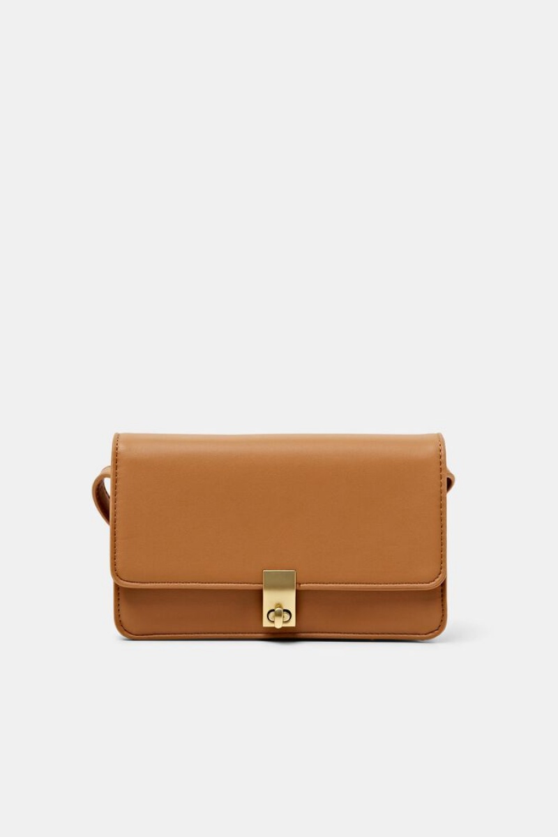 Dámské Crossbody Kabelky Esprit Turn Lock Hnědé | OFB352480