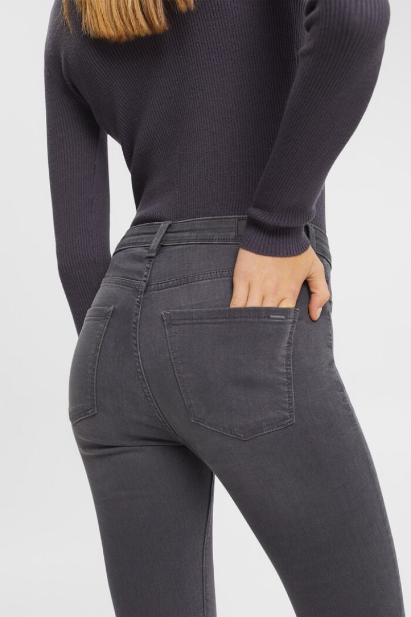 Dámské Džíny Esprit Mid-rise Jeggings Šedé Tmavě | GJD352971