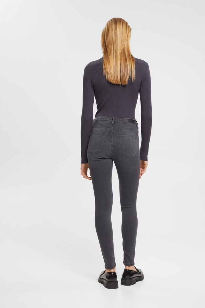 Dámské Džíny Esprit Mid-rise Jeggings Šedé Tmavě | GJD352971