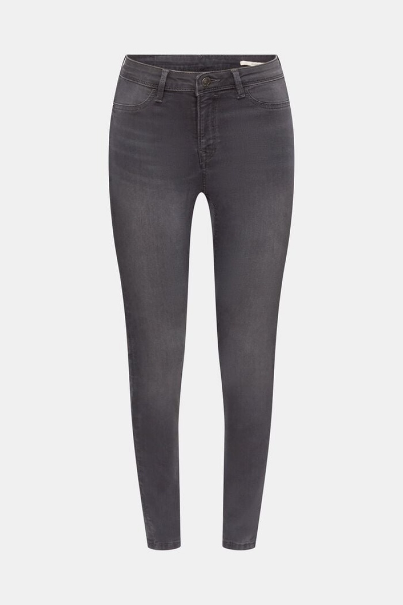 Dámské Džíny Esprit Mid-rise Jeggings Šedé Tmavě | GJD352971