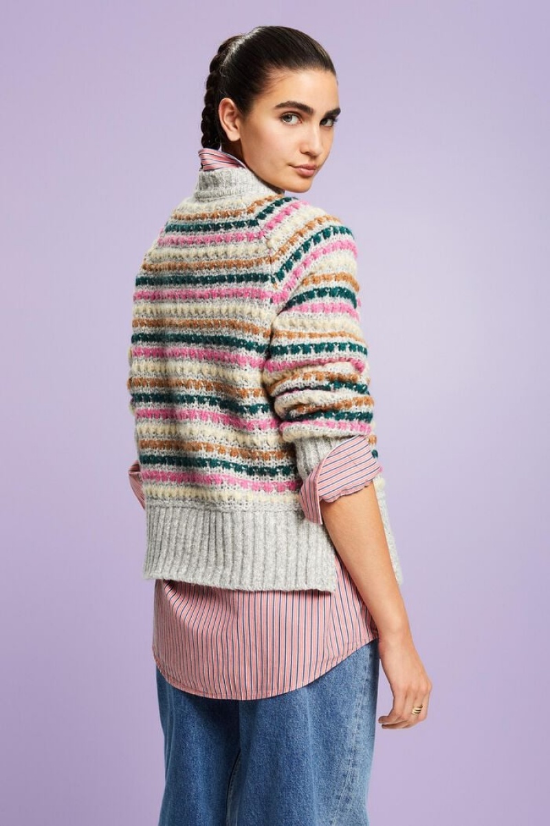 Dámské Jumpers Esprit Bavlněné-wool Blend Světle Šedé | WJU054281