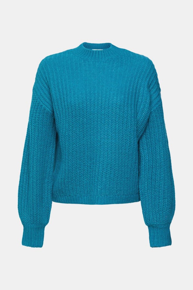 Dámské Jumpers Esprit Tlustý Knit Tyrkysové Blankyt | YPR327459