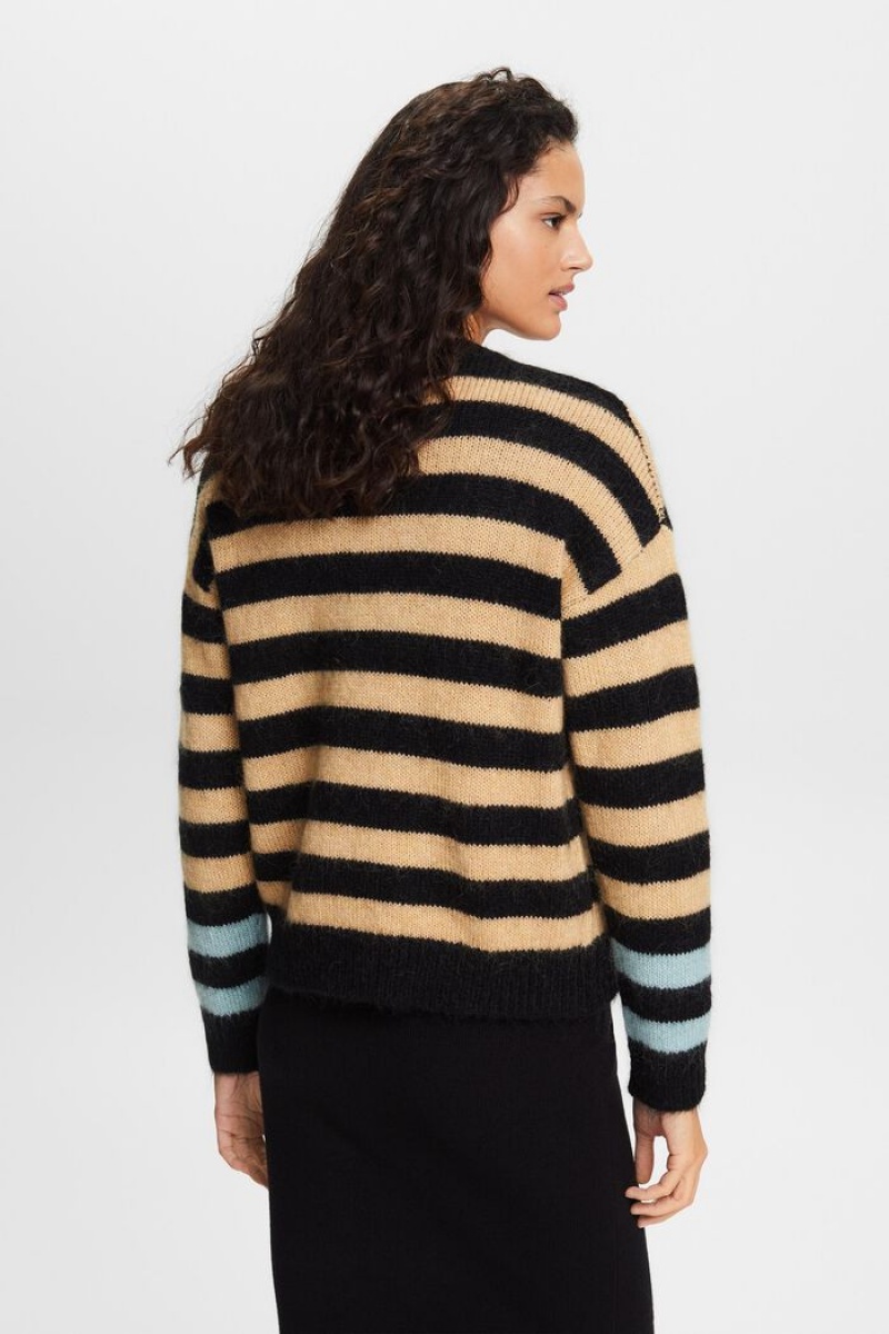 Dámské Jumpers Esprit Vlna-mohair Blend Černé | XVE920583