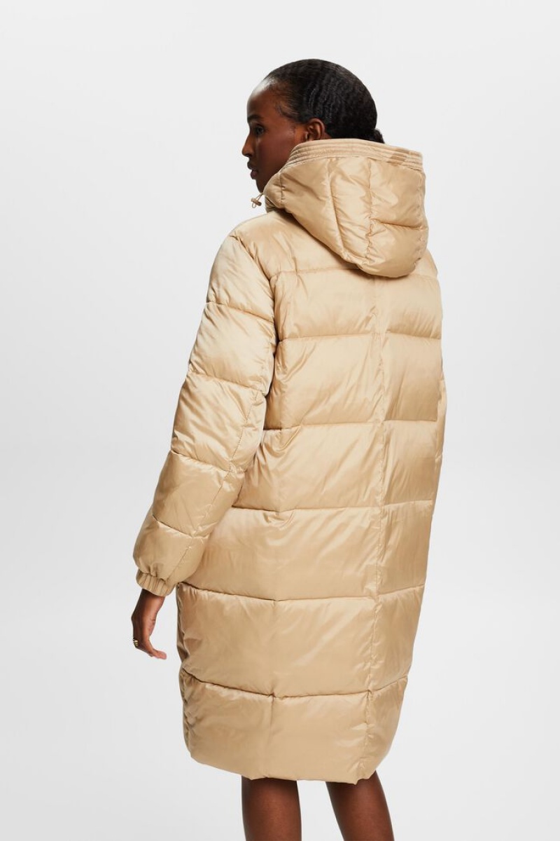 Dámské Kabáty Esprit Puffer With Detachable Hood Hnědé | JPN056129