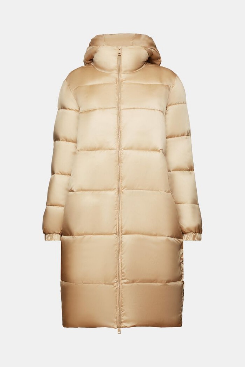 Dámské Kabáty Esprit Puffer With Detachable Hood Hnědé | JPN056129