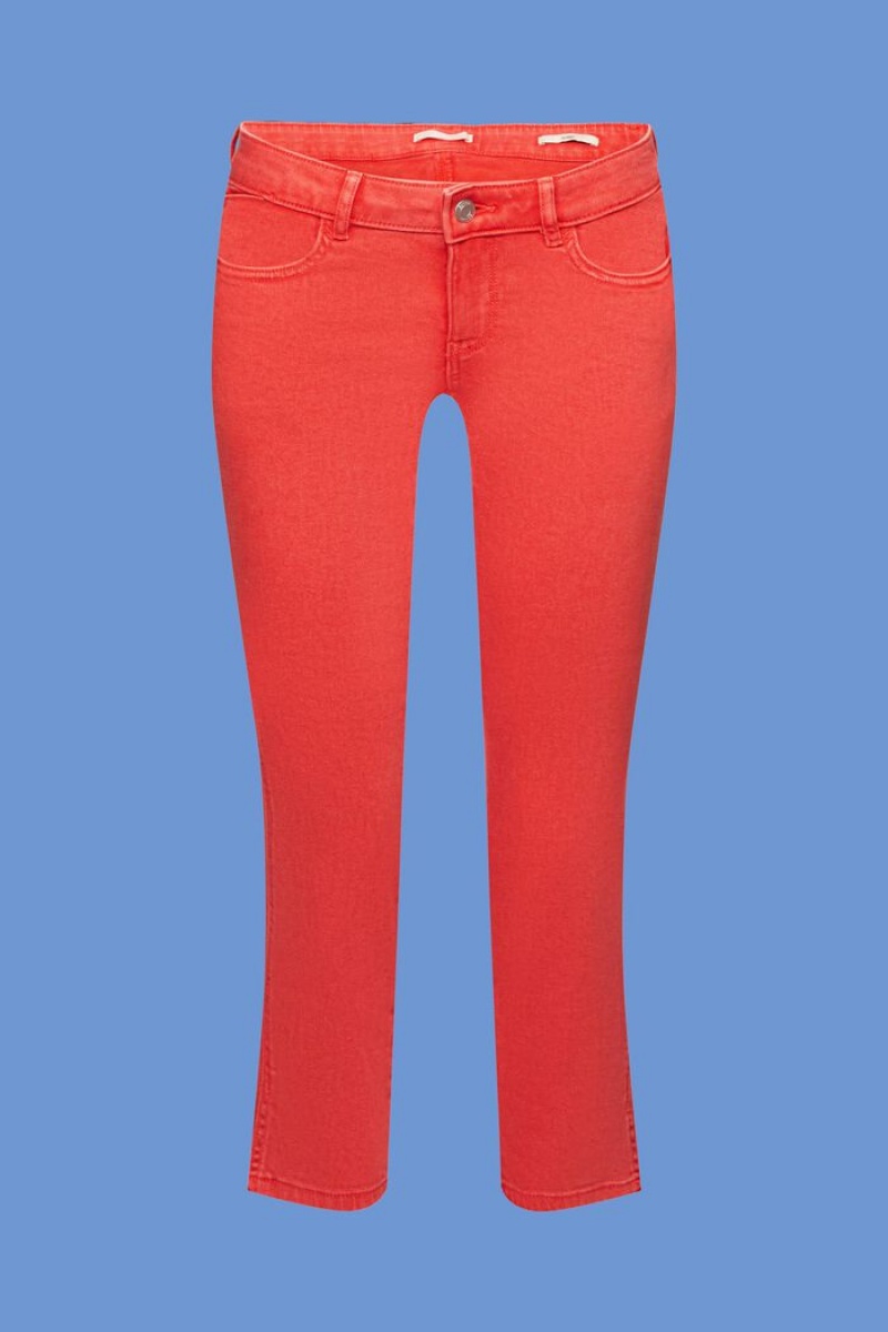 Dámské Kalhoty Esprit Capri Twill Koralove Oranžové | JPY871054