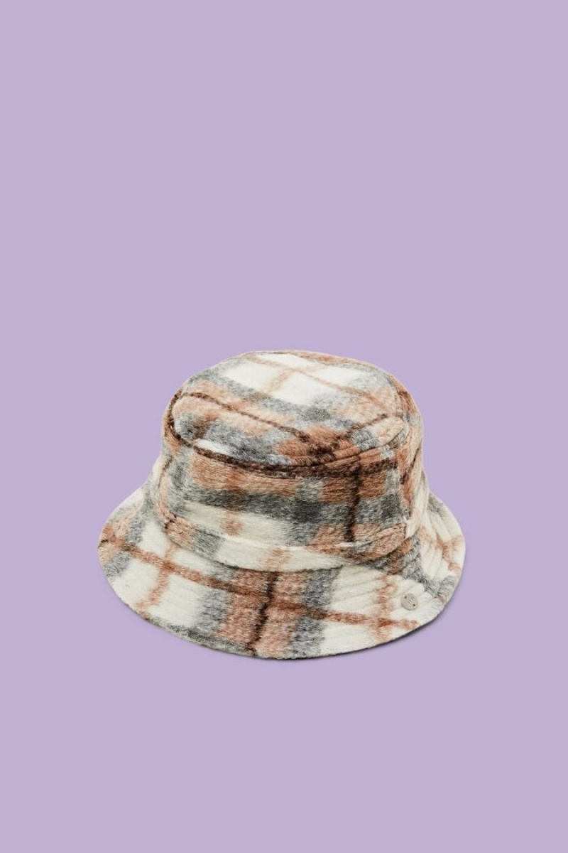 Dámské Klobouky Esprit Brushed Plaid Bucket Viacfarebný | MHI853109