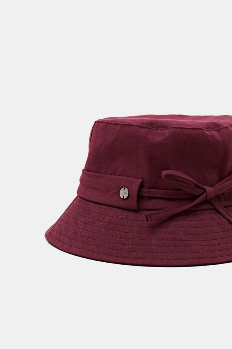 Dámské Klobouky Esprit Tie Bow Twill Bucket Fialové | HAX264059