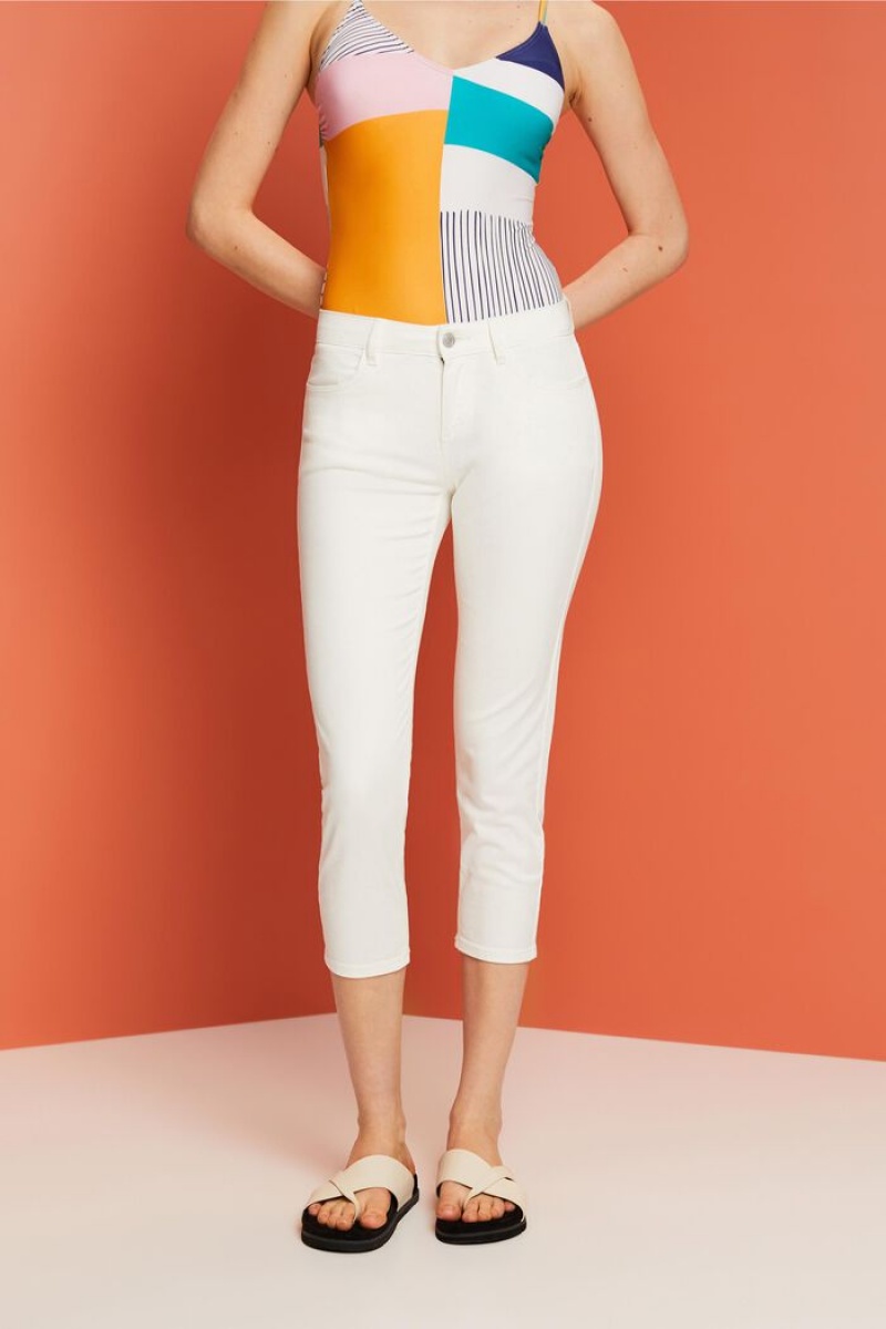 Dámské Kraťasy Esprit Capri Bílé | LBX364258