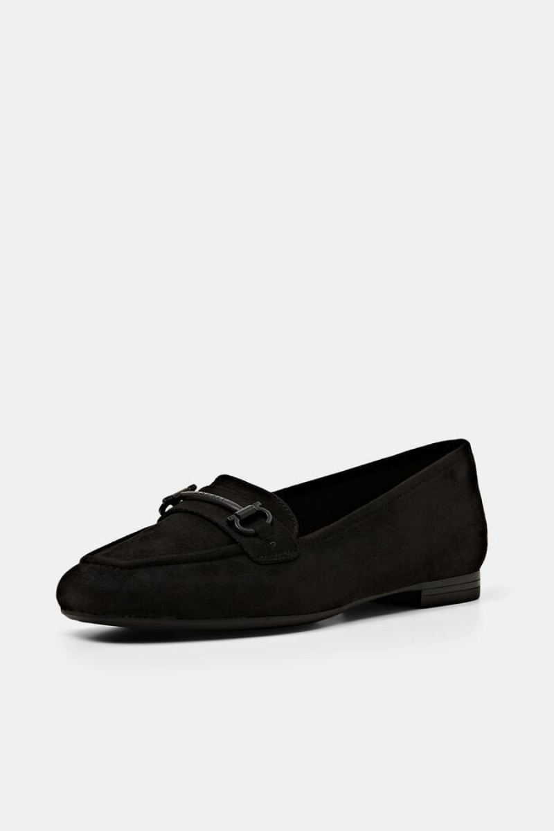 Dámské Loafers Esprit Faux Semišové Černé | LGU453927