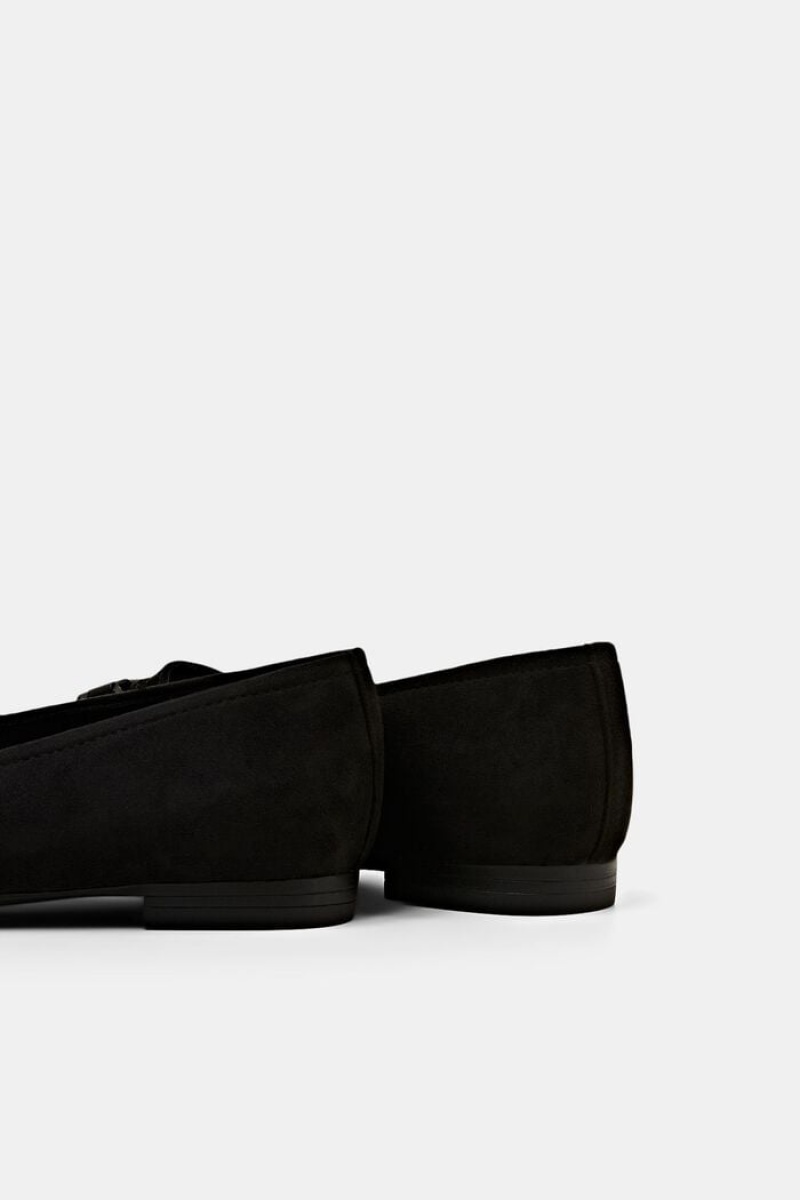 Dámské Loafers Esprit Faux Semišové Černé | LGU453927