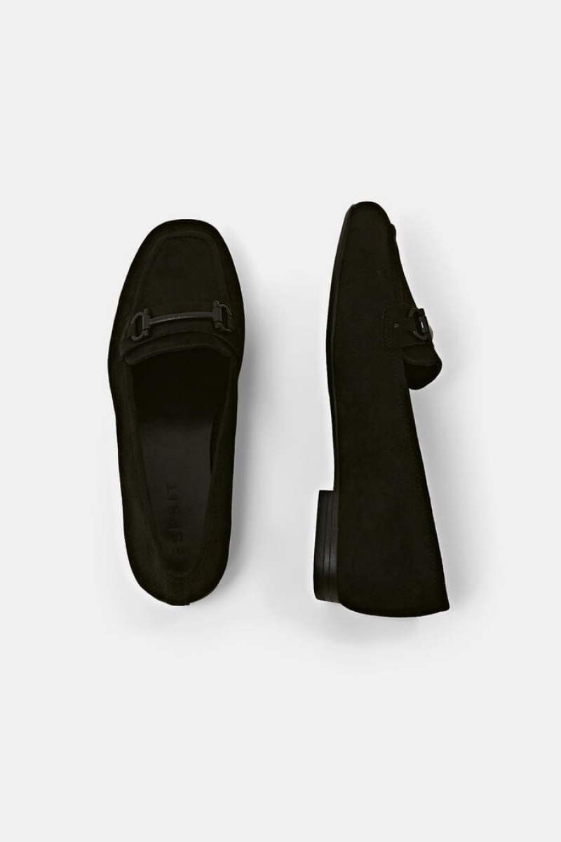 Dámské Loafers Esprit Faux Semišové Černé | LGU453927