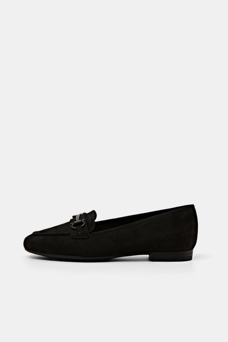 Dámské Loafers Esprit Faux Semišové Černé | LGU453927