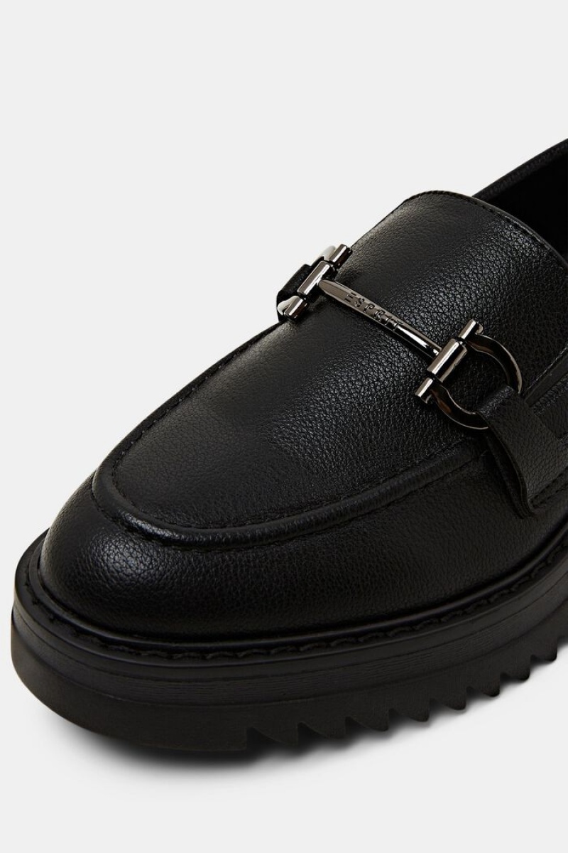 Dámské Loafers Esprit Veganské Læder Platformy Černé | KXO542361