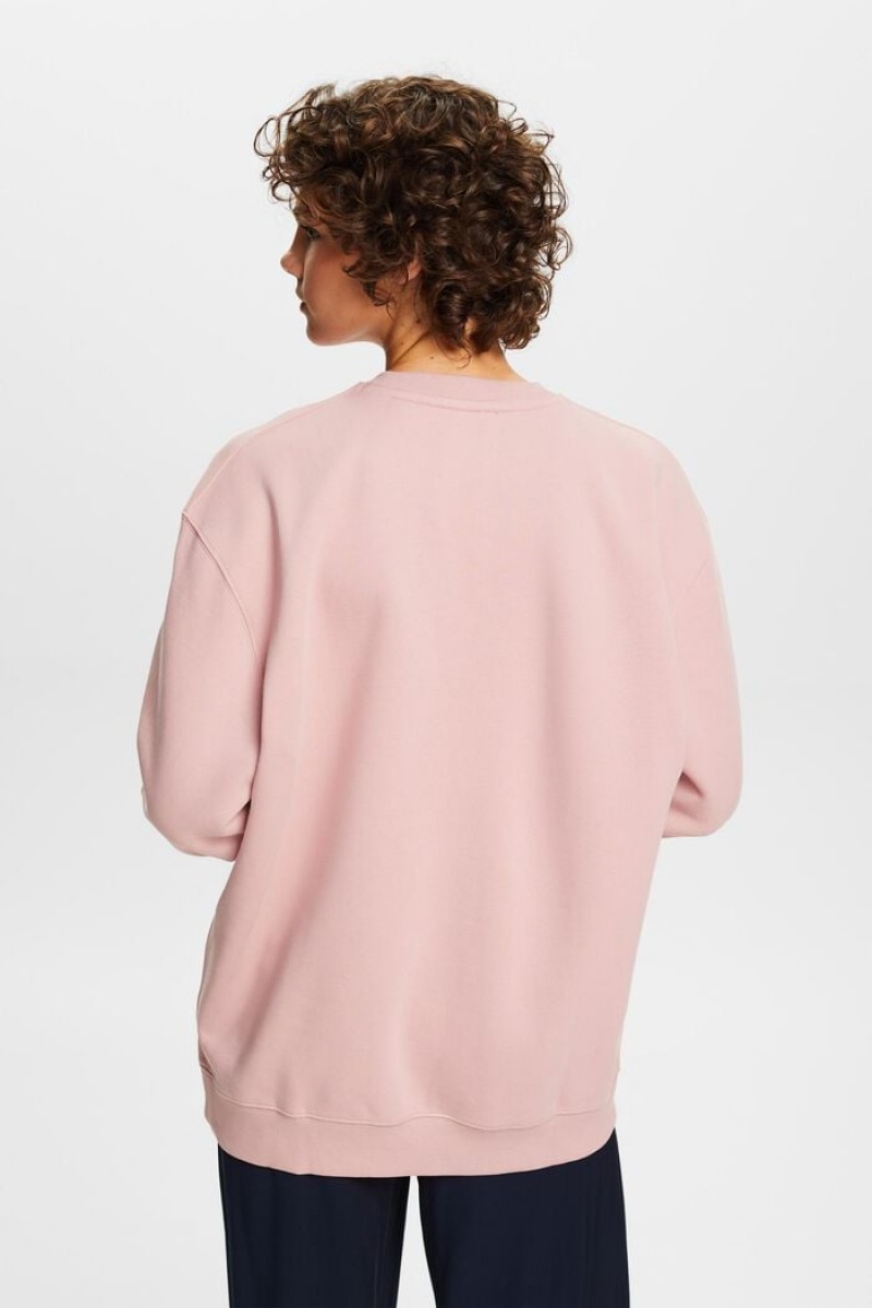 Dámské Mikiny Esprit Bavlněné Blend Pullover Růžové | XDG125809