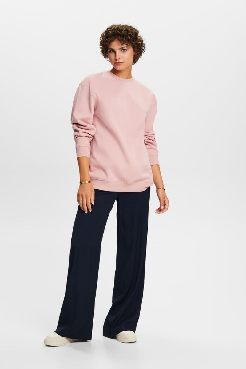 Dámské Mikiny Esprit Bavlněné Blend Pullover Růžové | XDG125809