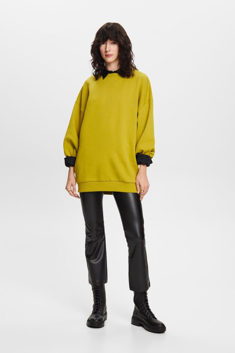 Dámské Mikiny Esprit Fleece Crewneck Zelene | SBF892305