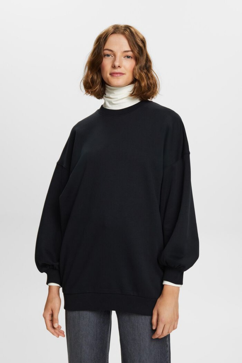 Dámské Mikiny Esprit Fleece Crewneck Černé | MBW814073