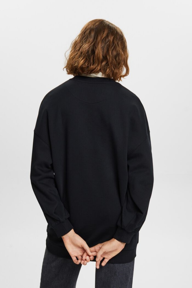 Dámské Mikiny Esprit Fleece Crewneck Černé | MBW814073