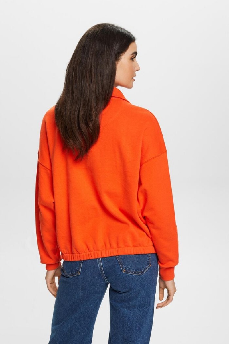 Dámské Mikiny Esprit Fleece Pullover Světle Oranžové | UTD716852