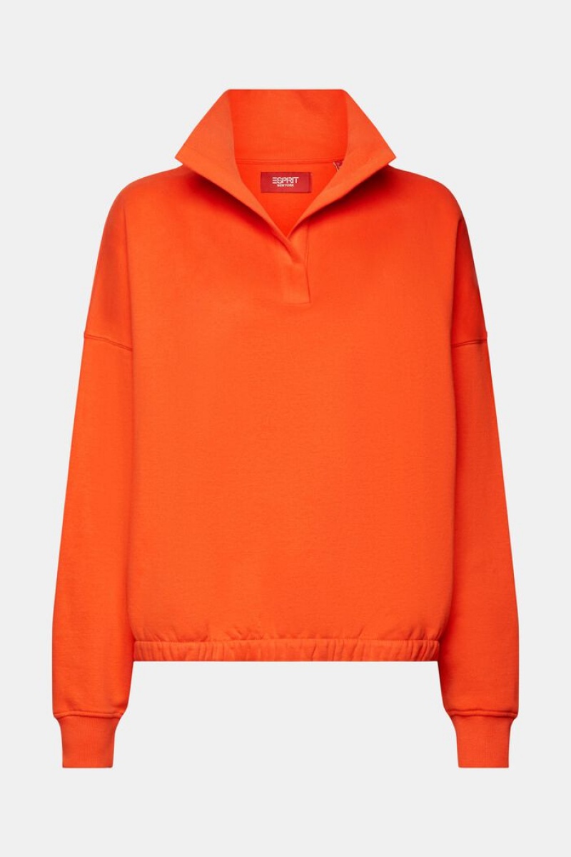 Dámské Mikiny Esprit Fleece Pullover Světle Oranžové | UTD716852