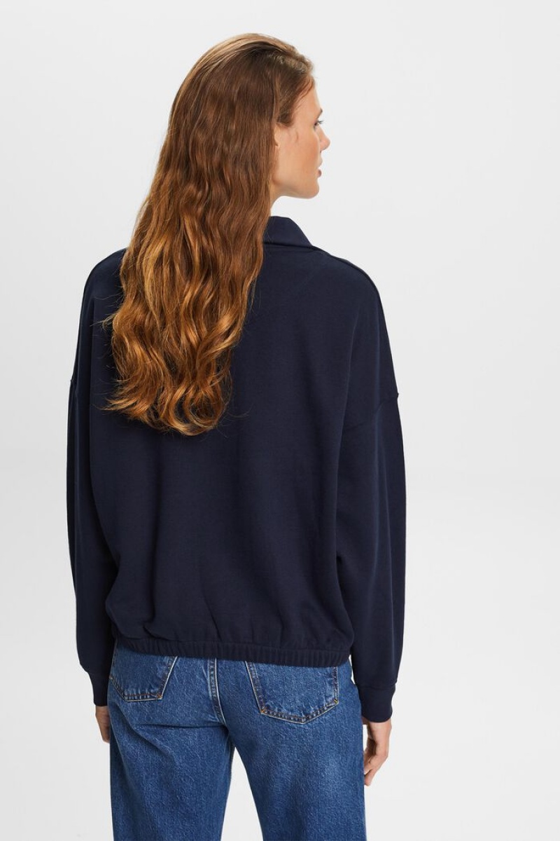 Dámské Mikiny Esprit Fleece Pullover Tmavě Blankyt | YXU142580