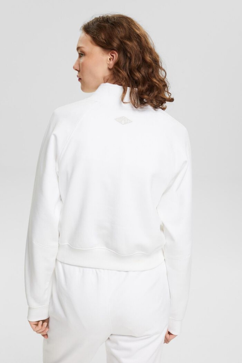 Dámské Mikiny Esprit Half-zip Bílé | NBE728096