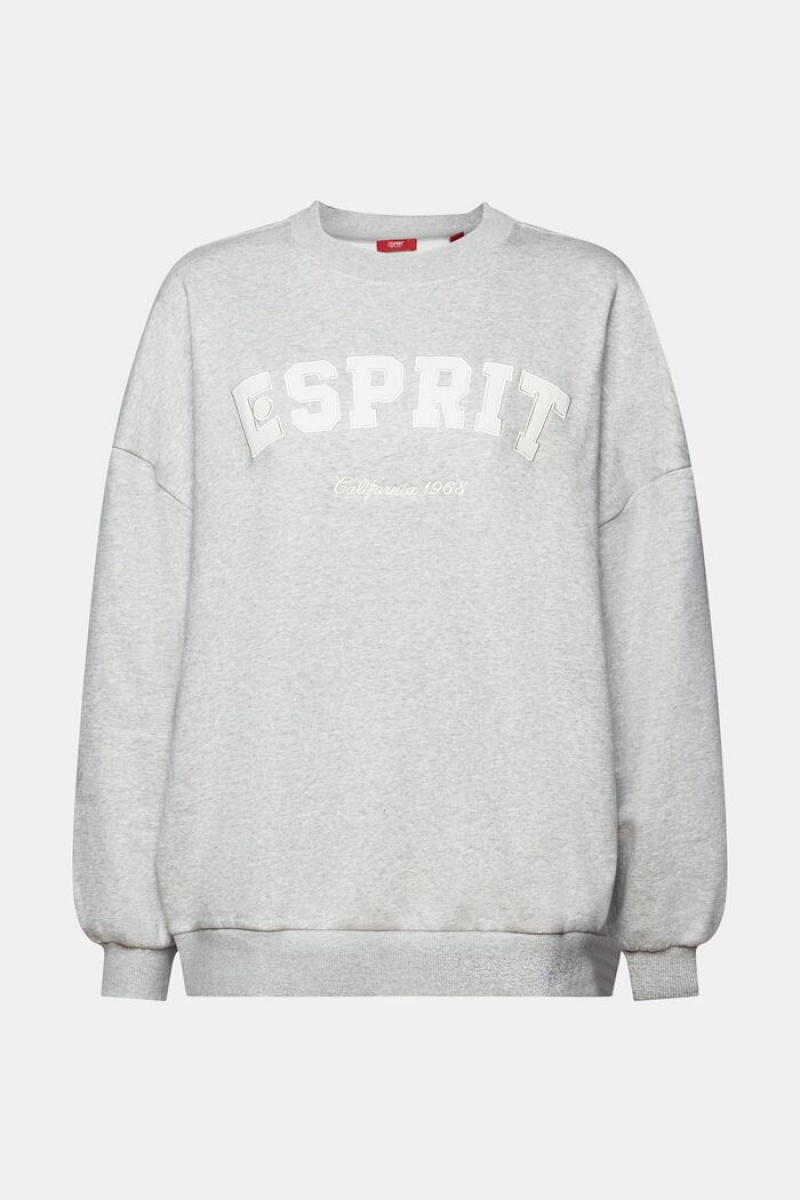 Dámské Mikiny Esprit Logo Fleece Světle Šedé | KYL215904