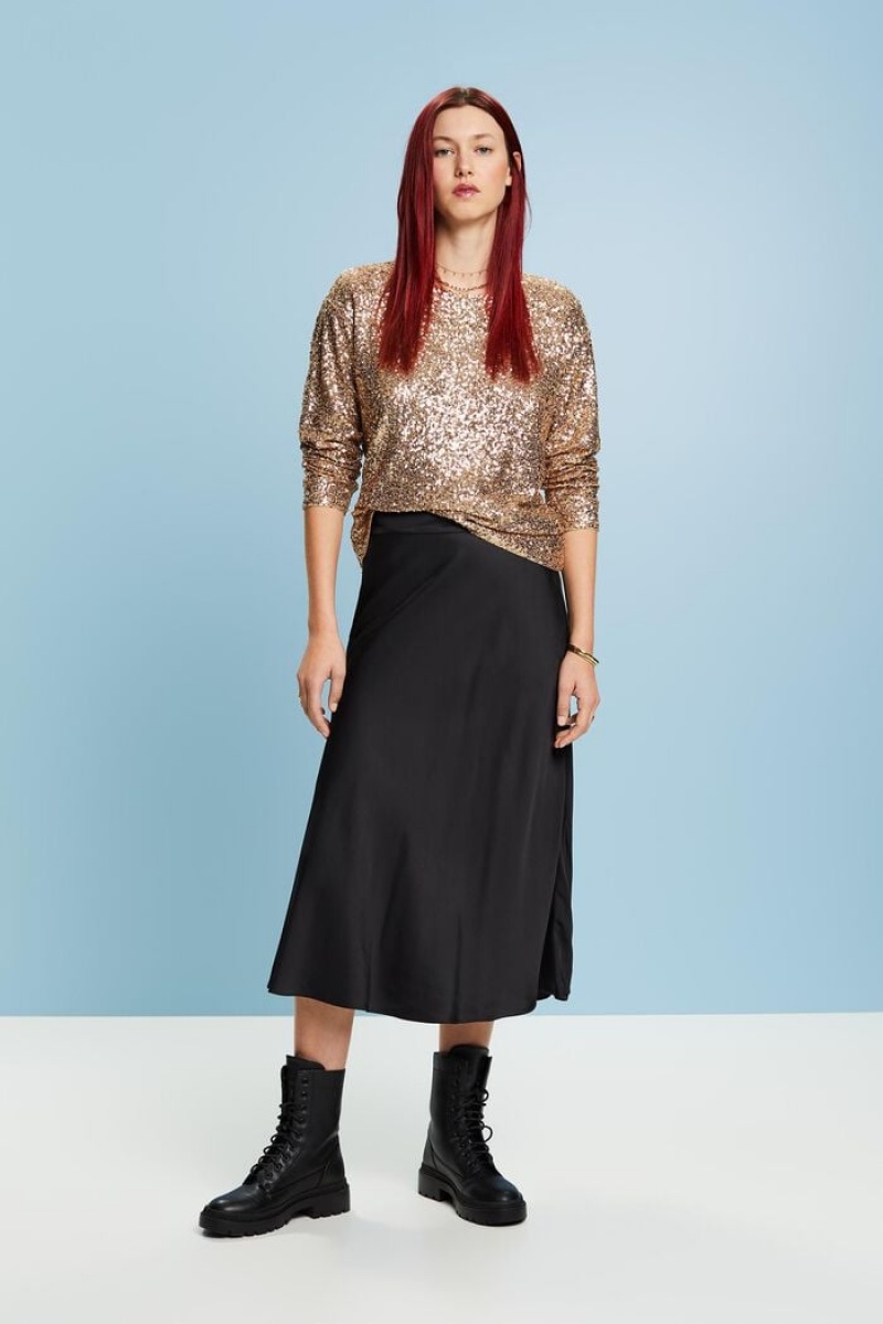 Dámské Mikiny Esprit Sequin Zlaté | YOE314068