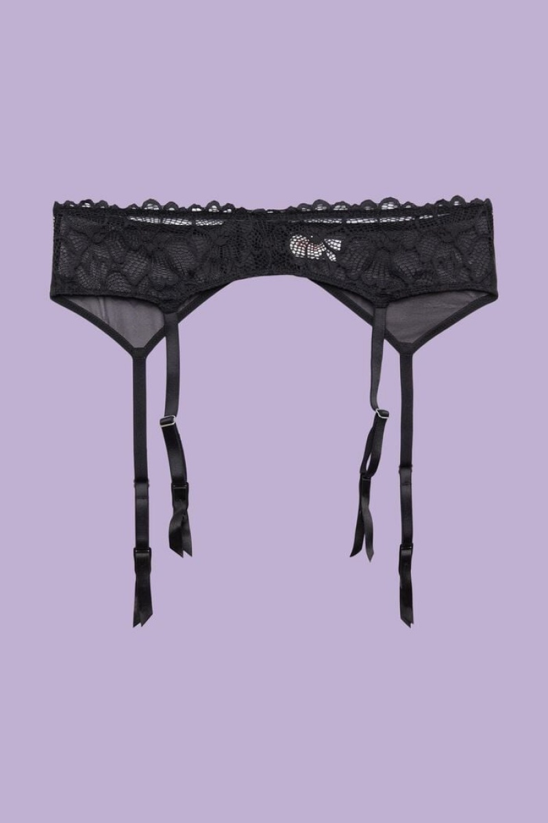 Dámské Noční Prádlo Esprit Floral Krajkové Garter Černé | BAS730142