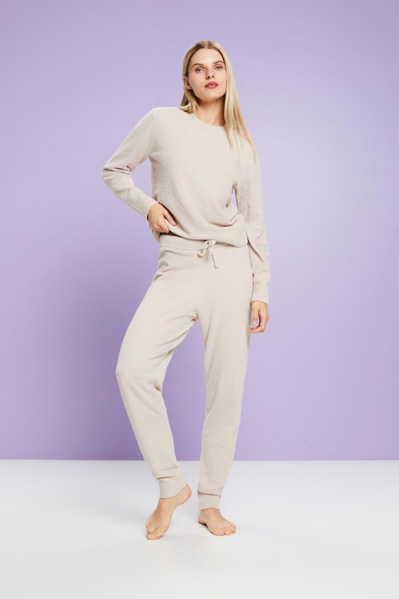 Dámské Noční Prádlo Esprit Fuzzy Loungewear Hnědé | JWT410572