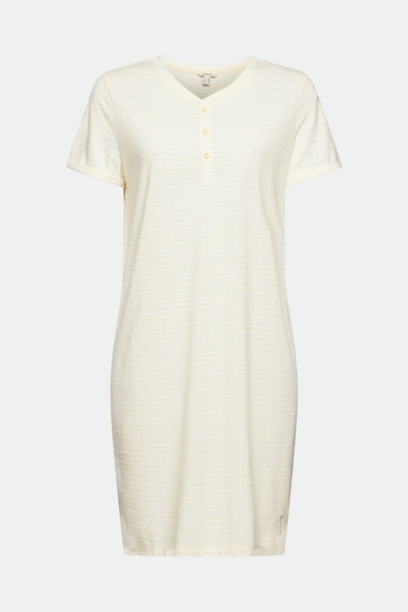 Dámské Noční Prádlo Esprit Jersey Nightshirt,Organic Bavlněné Blend Žluté | DZW319704