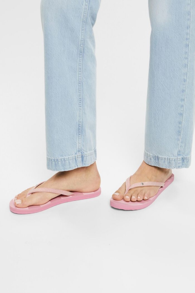 Dámské Pantofle Esprit Slip Slops With Textilní Straps Růžové Fuchsie | KVU897630