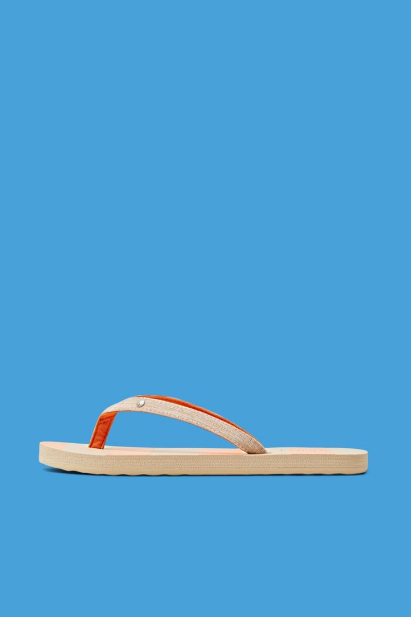 Dámské Pantofle Esprit Slip Slops With Textilní Straps Oranžové | RUH706423