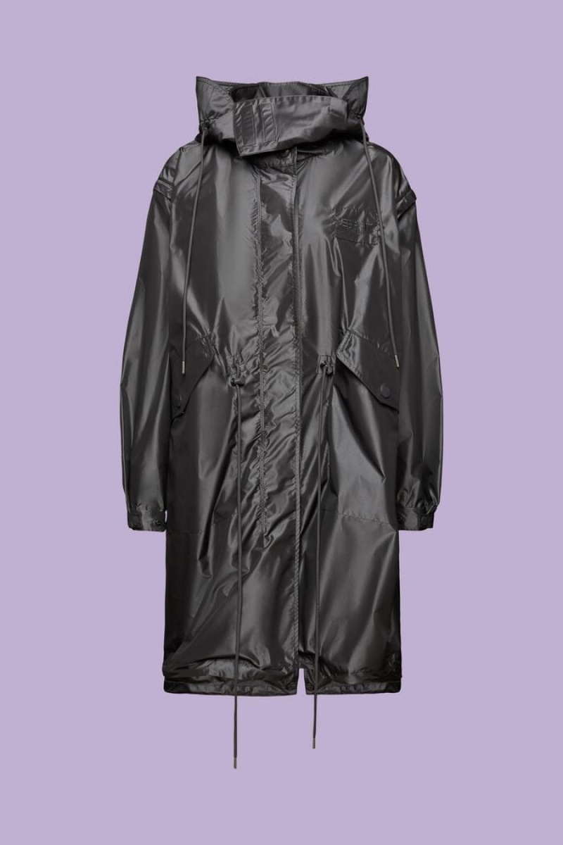 Dámské Parka Esprit Metallic S Kapucí Tmavě Šedé | JOG458103