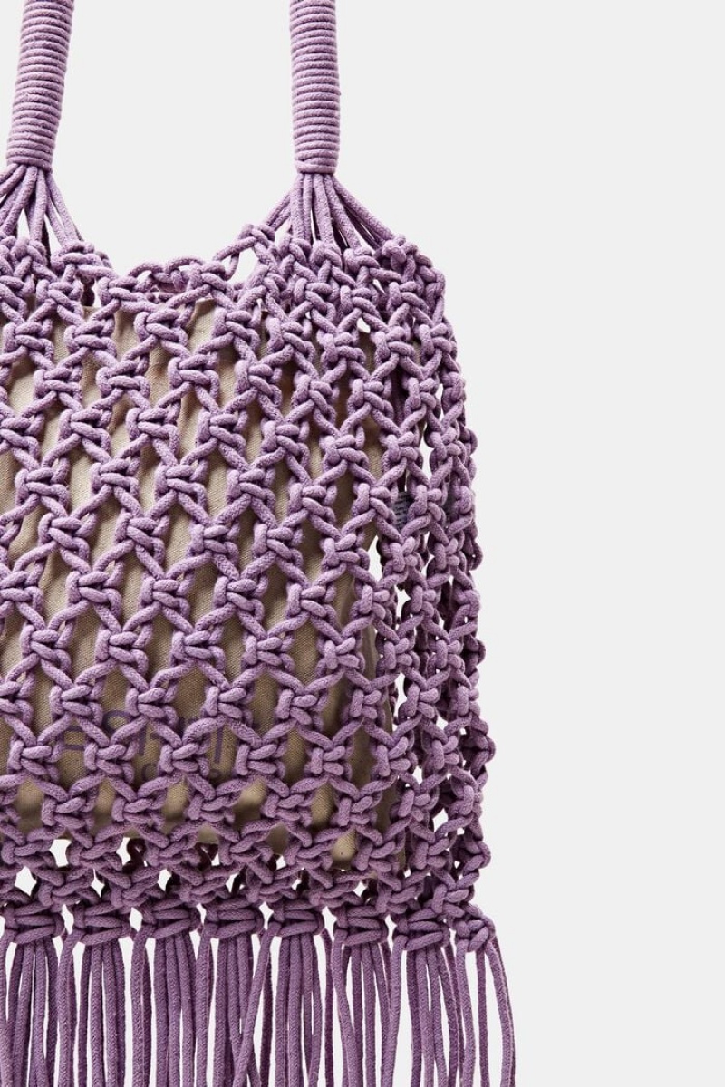 Dámské Přebalovací Tašky Esprit Pruhovaný Tasseled Crochet Fialové | PYL856730