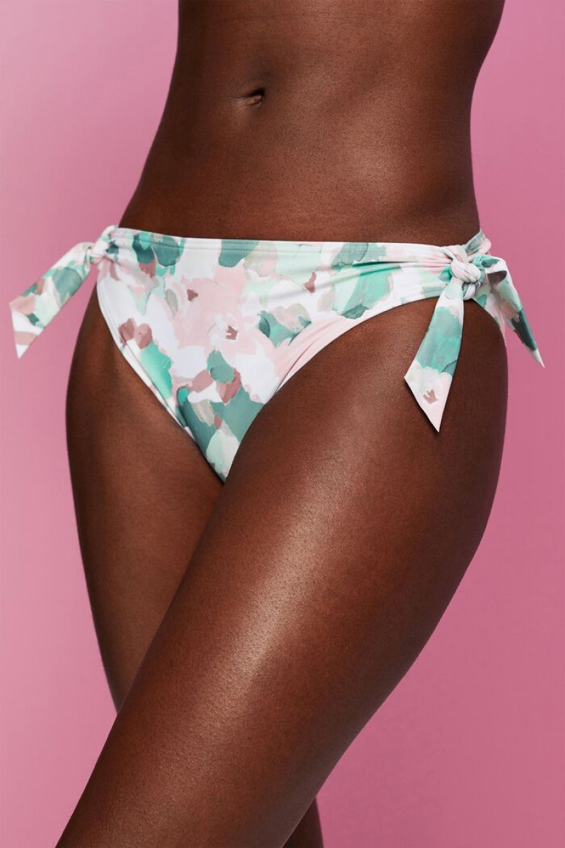 Dámské Plavky Esprit Bikiny With Tie-up Bows Hnědožlutý Zelene | SRA584123