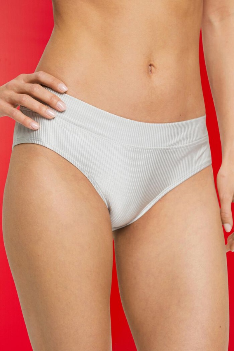 Dámské Plavky Esprit Silver Beach Mid-waist Stříbrné | JZS608972