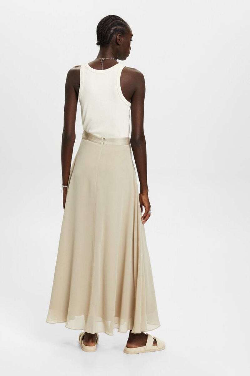 Dámské Sukně Esprit Chiffon Maxi Zelene | EKM321087