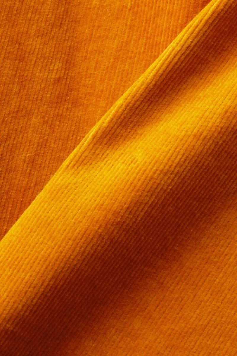 Dámské Sukně Esprit Corduroy Midi Oranžové Žluté | VXQ354920