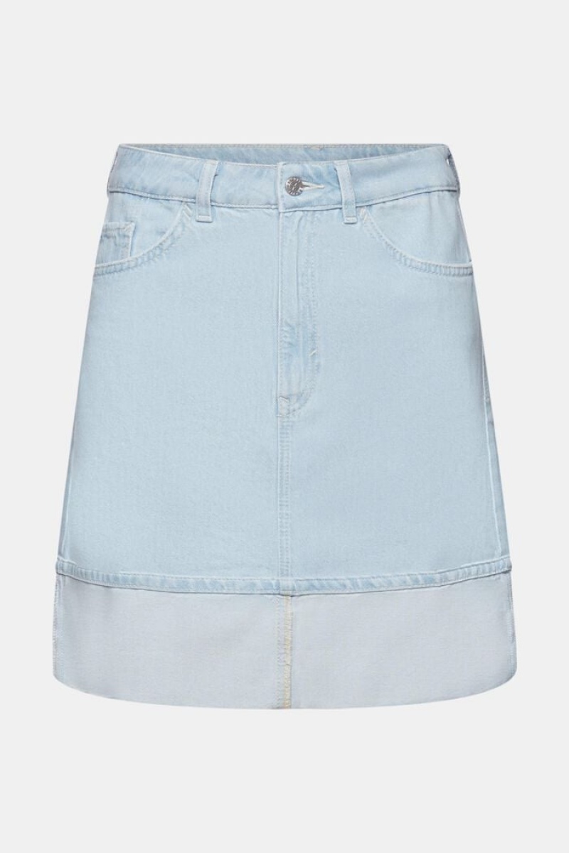 Dámské Sukně Esprit Mid-rise Denim Mini Blankyt | QJG520863