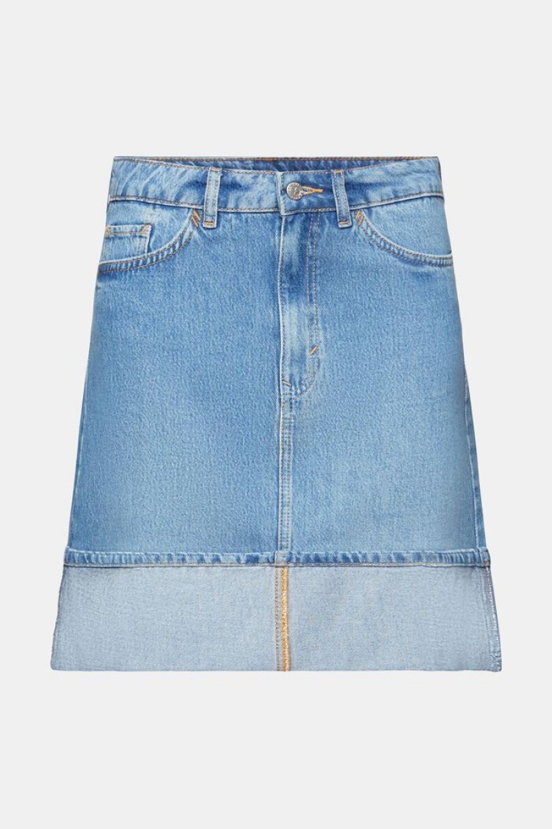 Dámské Sukně Esprit Mid-rise Denim Mini Blankyt Světle | ROD827603