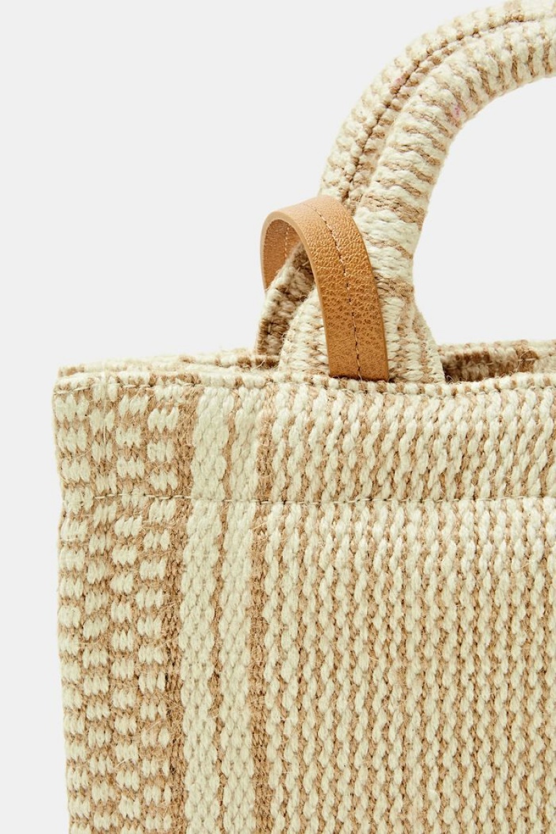 Dámské Tašky Esprit Orlane Small Shopper With Jute Světle Béžový | FXD274891