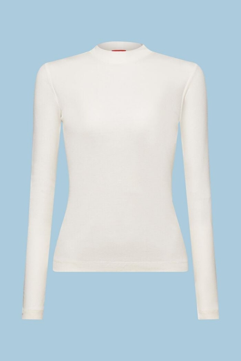 Dámské Topy Esprit Jersey Longsleeve Bílé | DRA791842