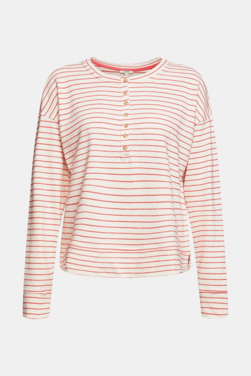 Dámské Topy Esprit Long Sleeve With Button Placket Koralove | XBL170694