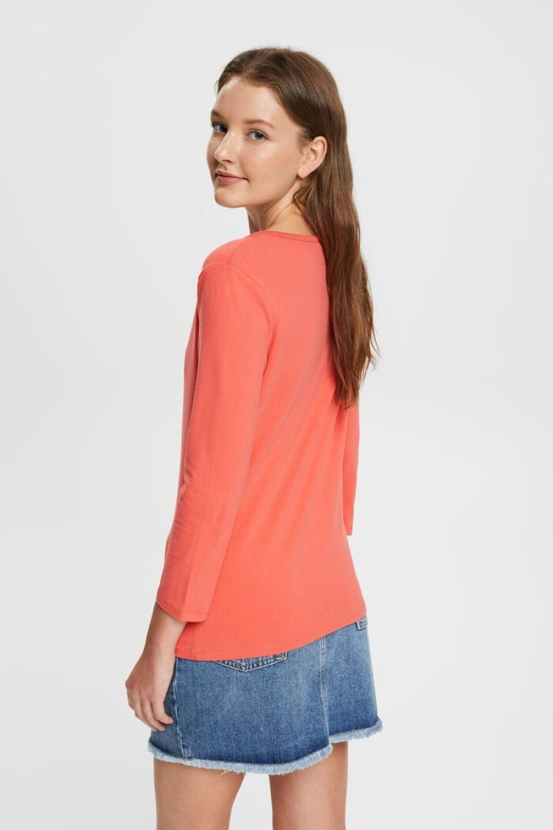 Dámské Topy Esprit Long-sleeved Henley Koralove | XTY758239