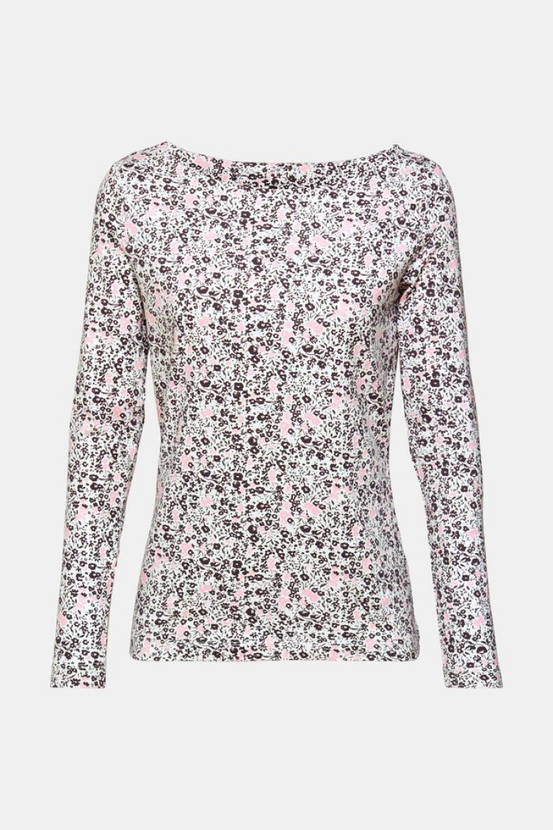 Dámské Topy Esprit Long-sleeved With All Over Print Bílé | WMY749062