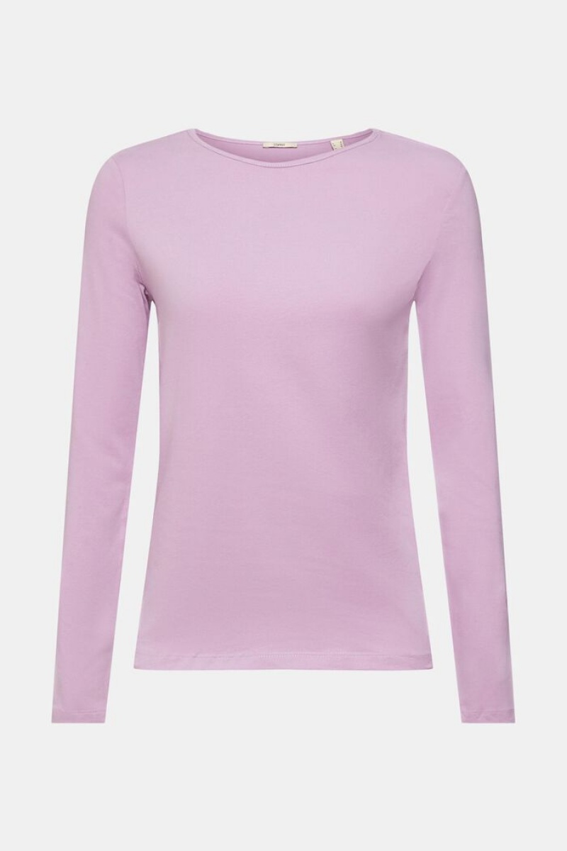 Dámské Topy Esprit Long-sleeved With Peach Effect Fialové | QWE829731